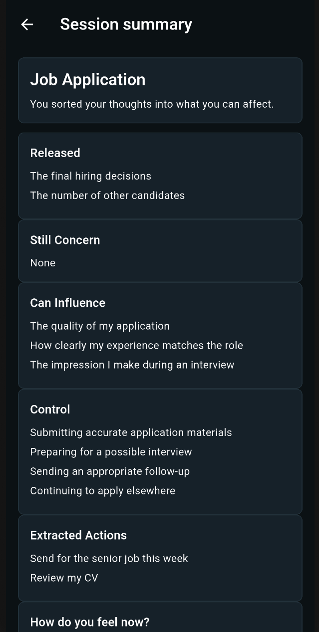 Session summary